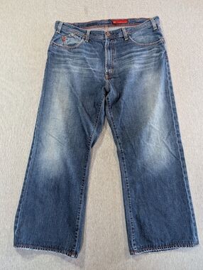 AG Adriano Goldschmied Wide Leg Jeans Men's 38 X 32 Blue Y2K